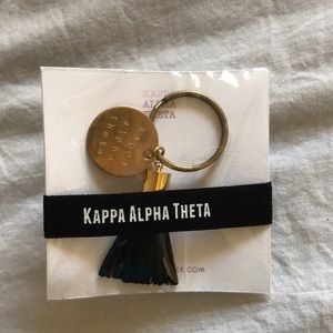 Kappa Alpha Theta tassel key chain